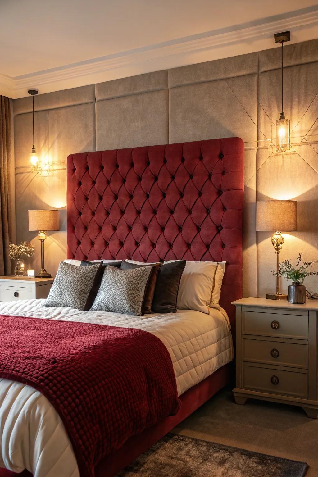 Your bedroom's style can be transformed with a statement headboard.