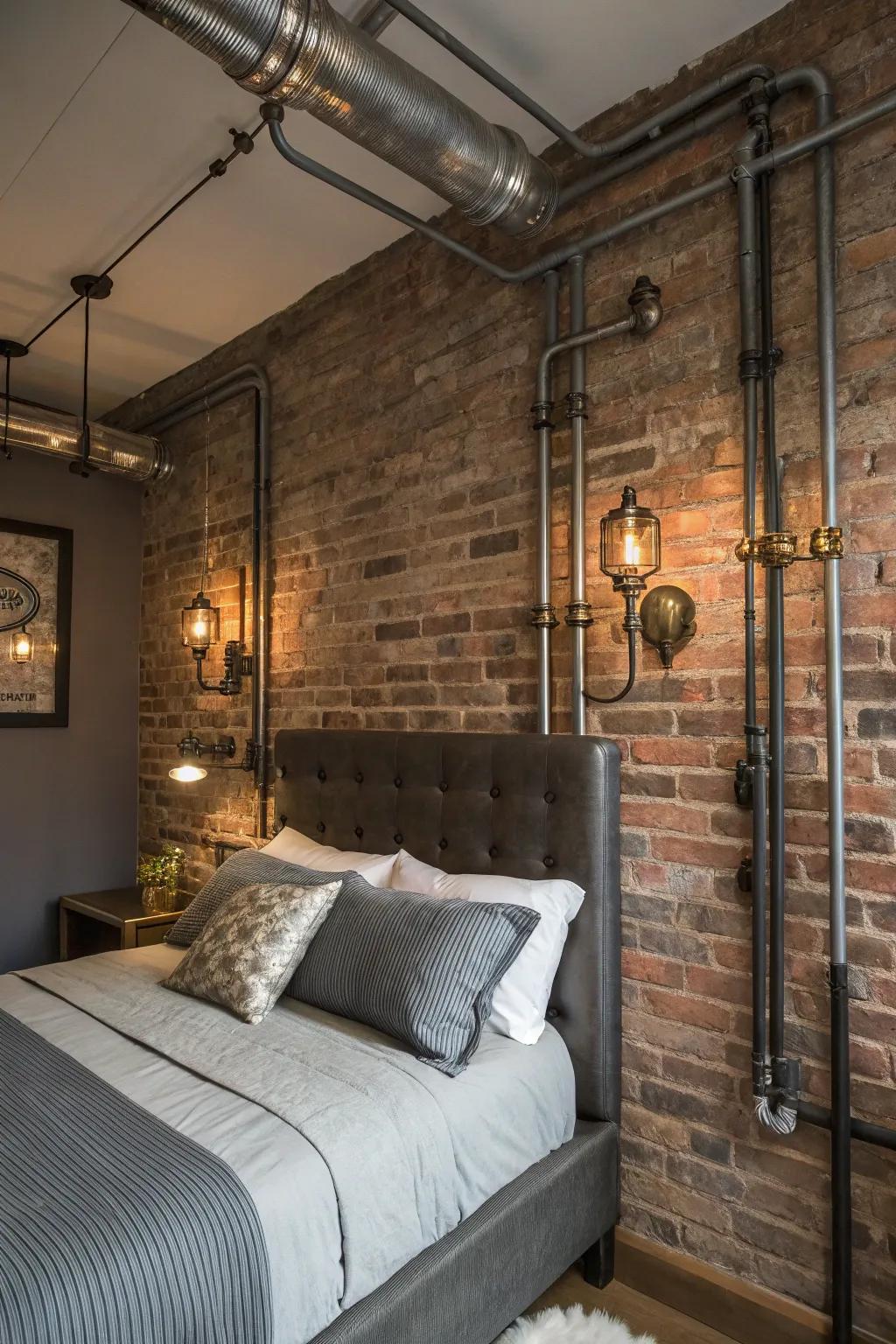 Metallic lights lend an urban industrial vibe to modern spaces.