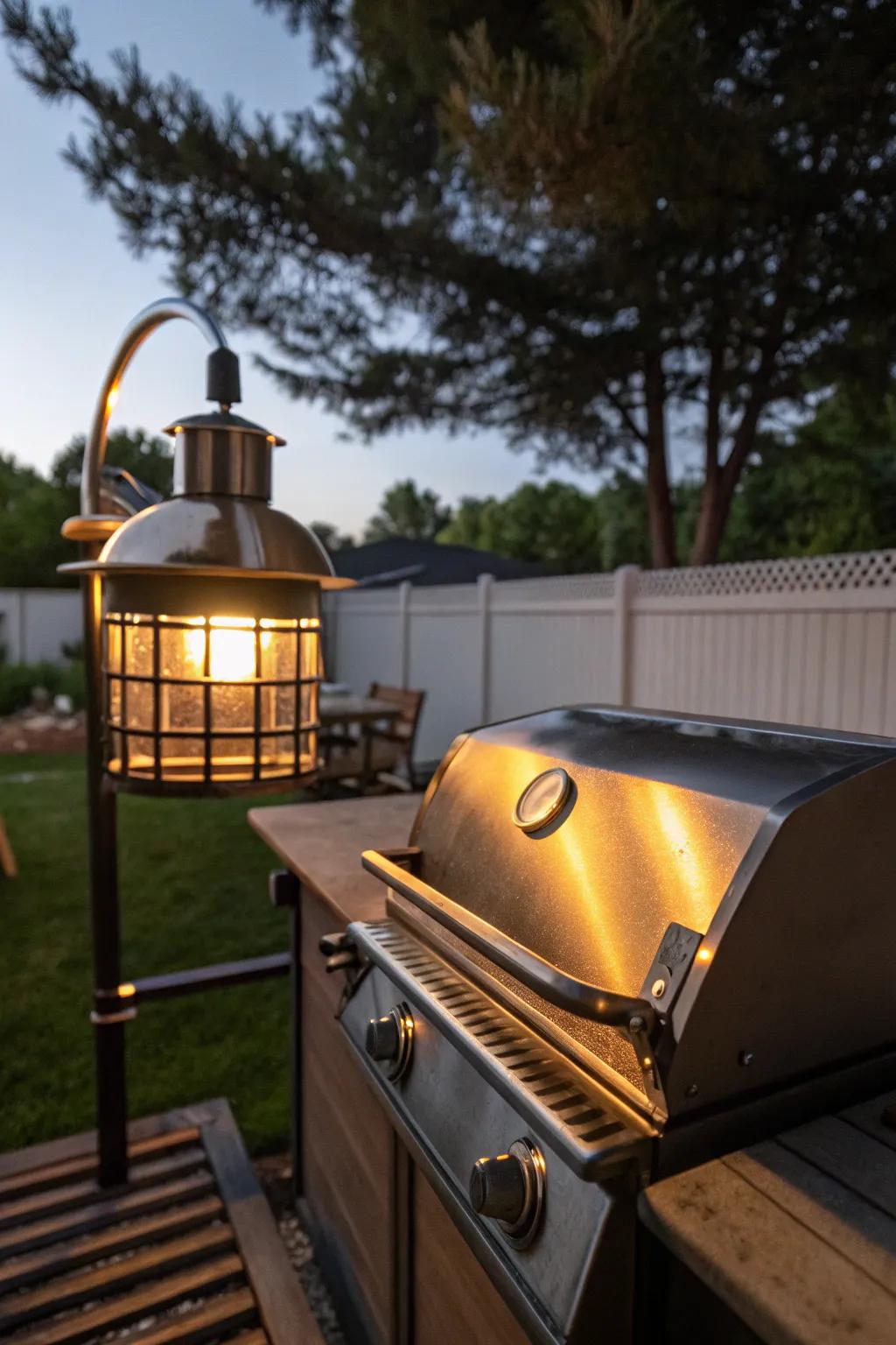 Magnetic grill lights can be easily and flexibly mounted.