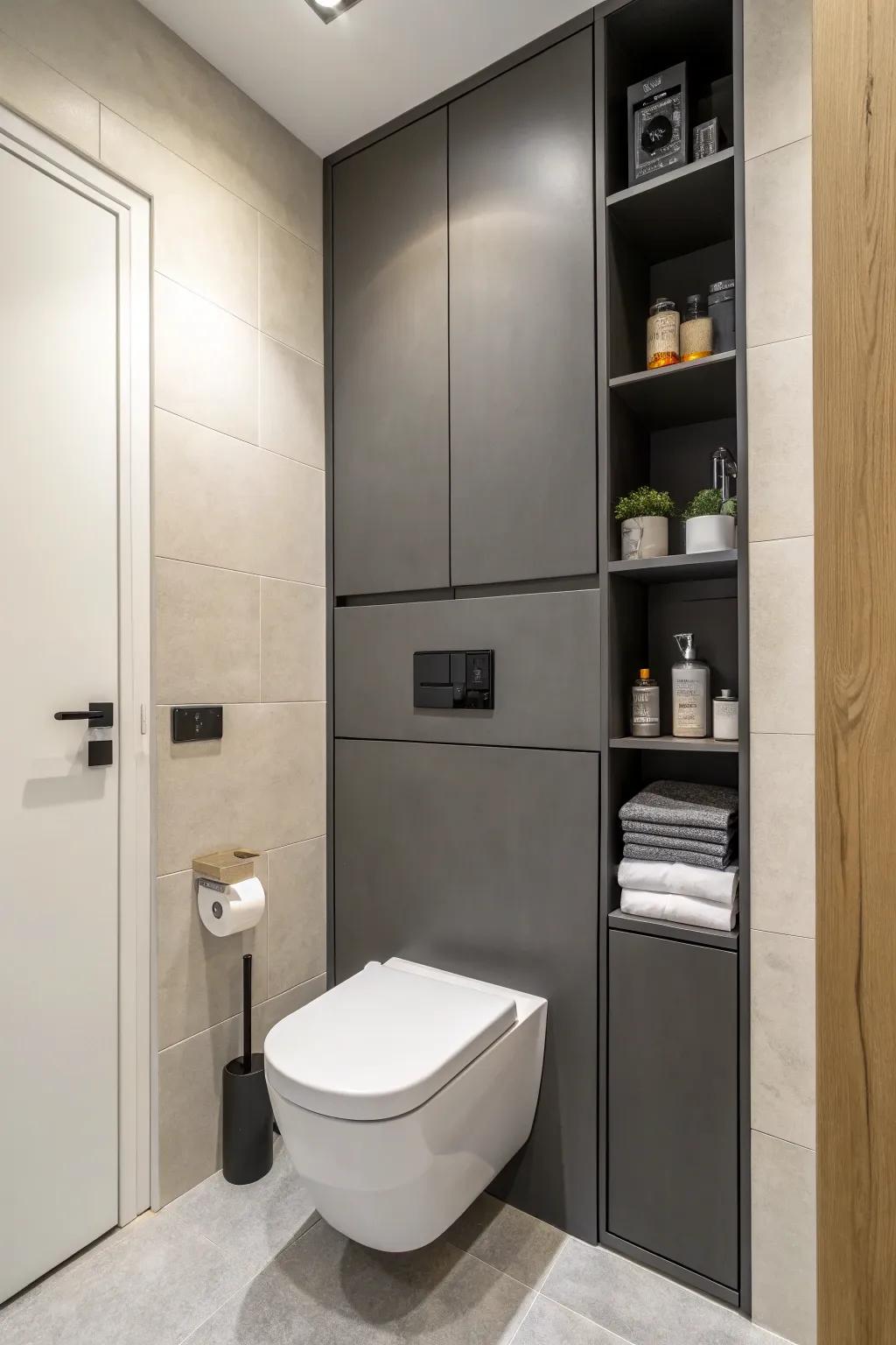 Enclosed cabinets offer a tidy, refined aesthetic.