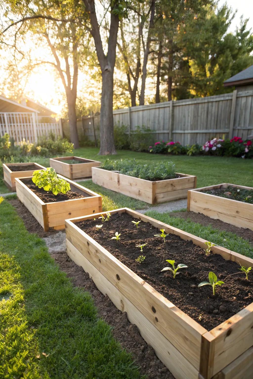 Pine offers a budget-friendly option to begin your gardening adventure.