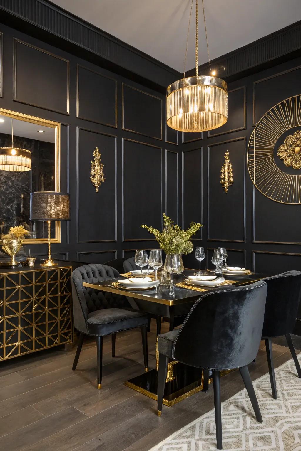 Glimmering touches infuse a lavish sensation.