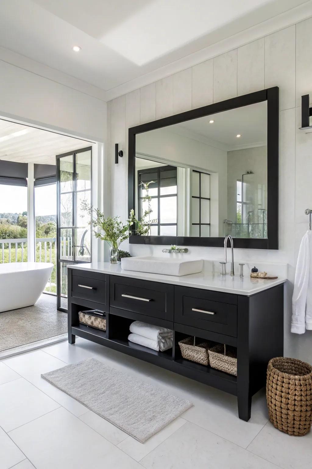 Wall-mounted vanities provide a contemporary and roomy appearance, suitable for modern bathrooms.