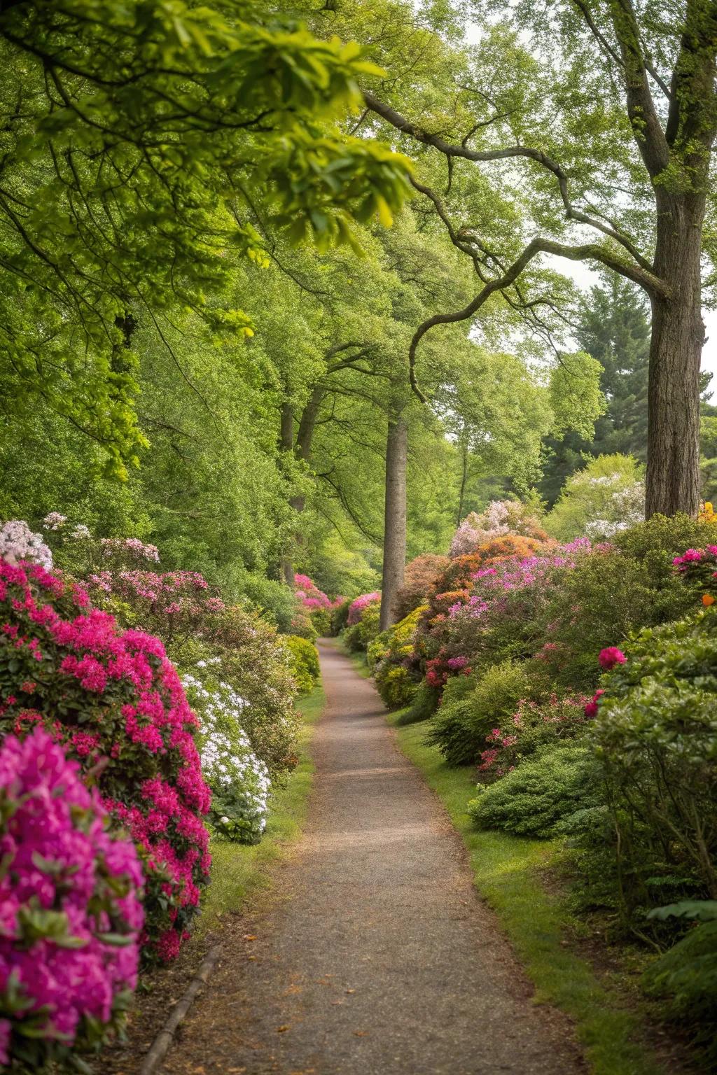 A lovely garden route lined with lush greenery.