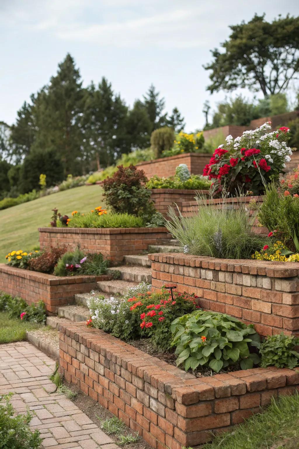 Tiered designs add depth and dimension to your garden.