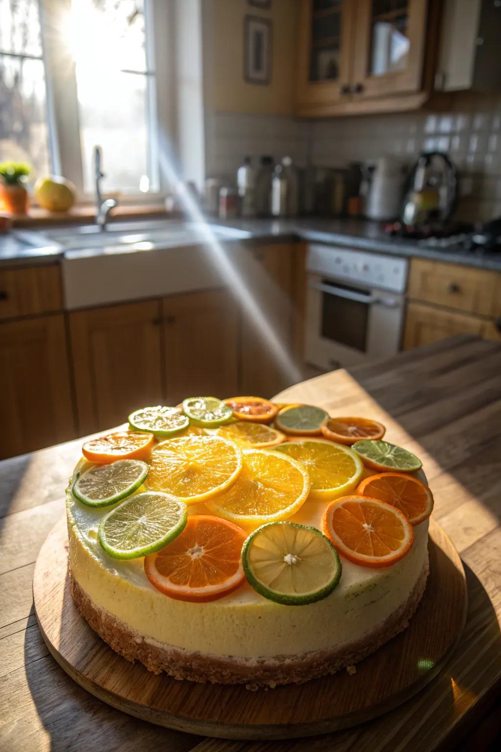 A zesty citrus burst cake that’s as invigorating as it is attractive.