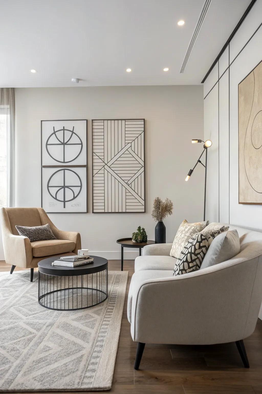 Minimalist artwork elevates through simplicity.