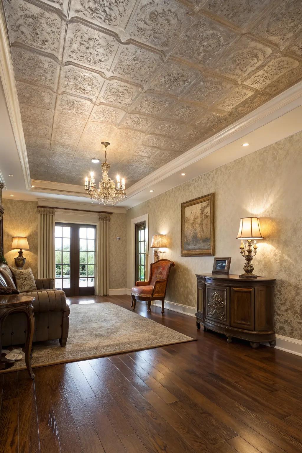 Evoke an artisanal touch with the handcrafted appearance of skip trowel texture.