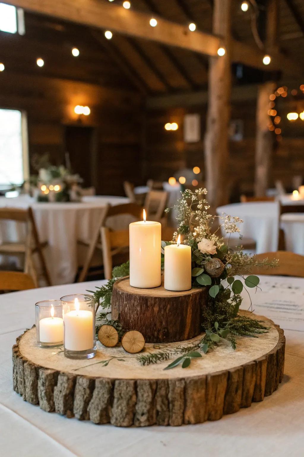 Incorporate rustic charm with understated wooden decor.
