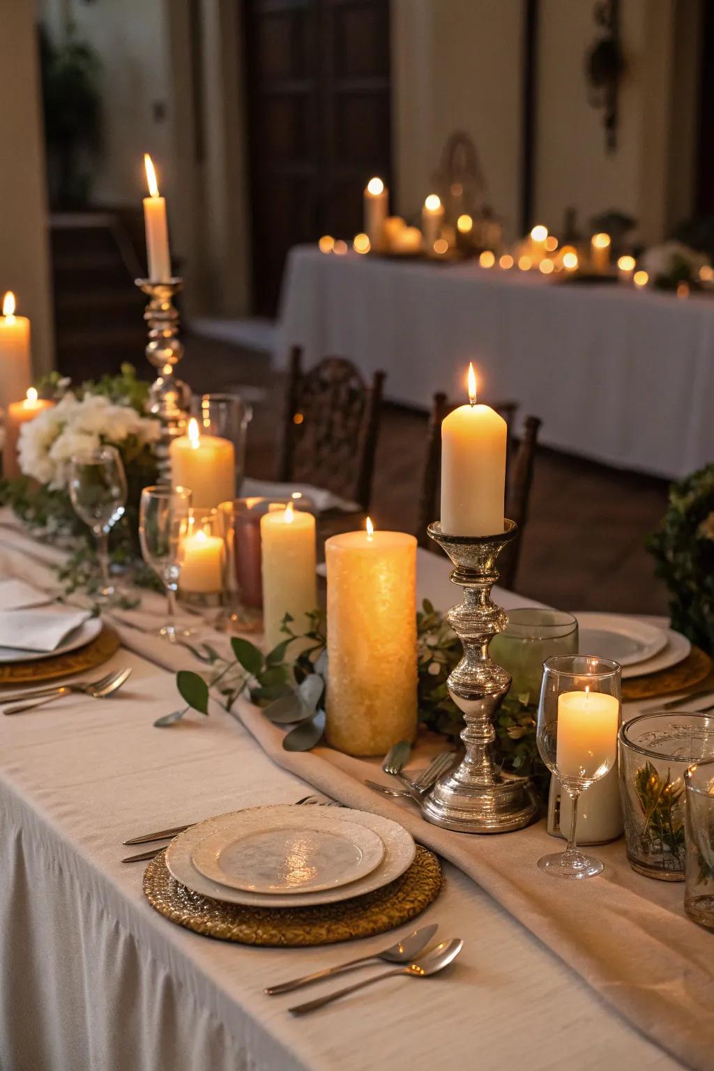 Candles contribute to a cozy atmosphere during your Christmas celebration.