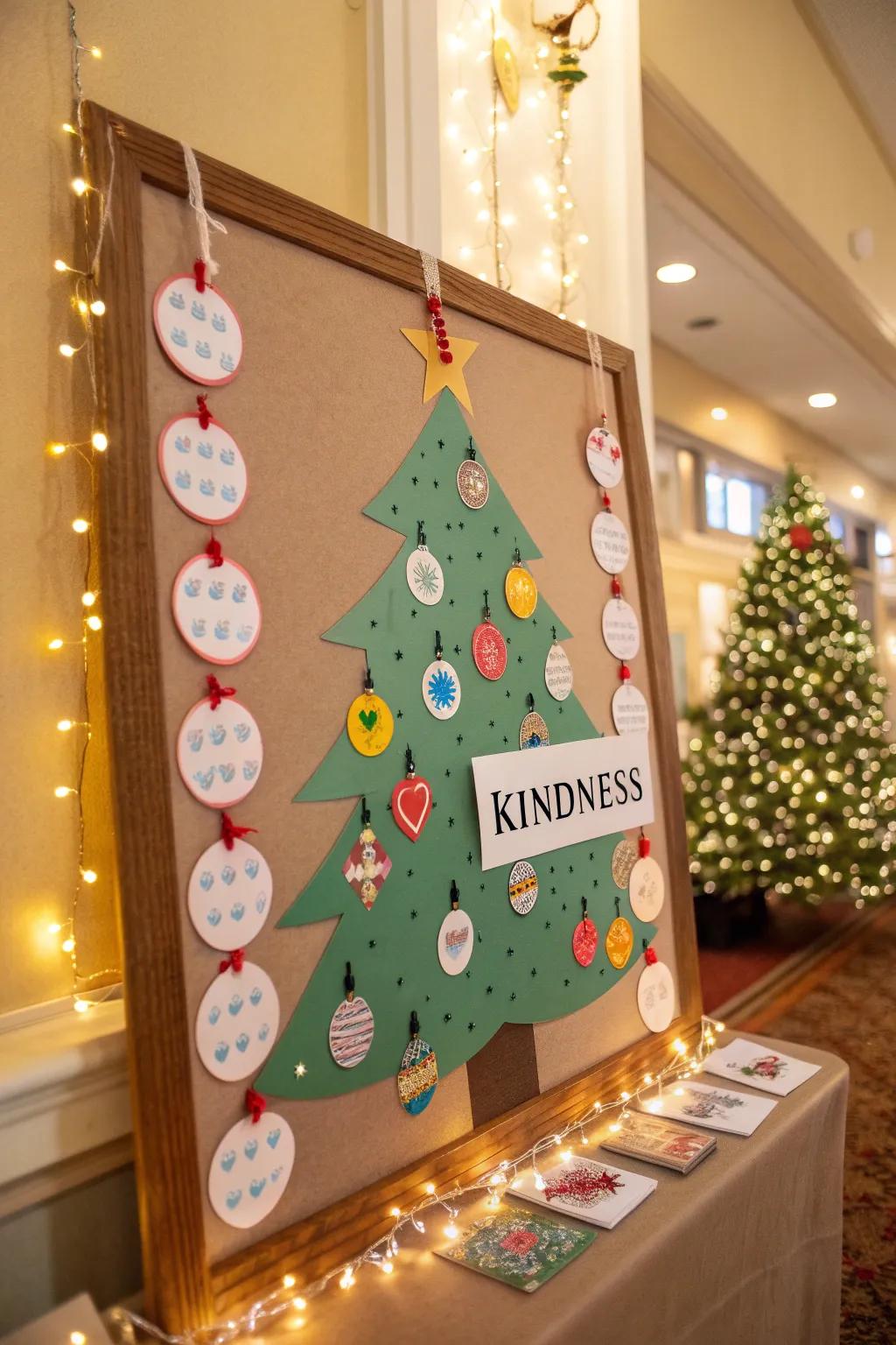 Disseminate kindness with a Christmas tree adorned with generous actions.