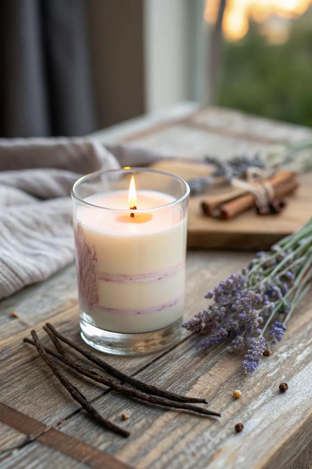 Brighten up your festive season with the calming fusion of bloom and sweet in a self-made light—ideal for a hint of minimalist elegance this Christmas.