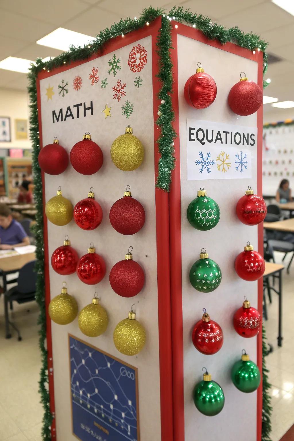 Math transforms into a festive affair with equation baubles.
