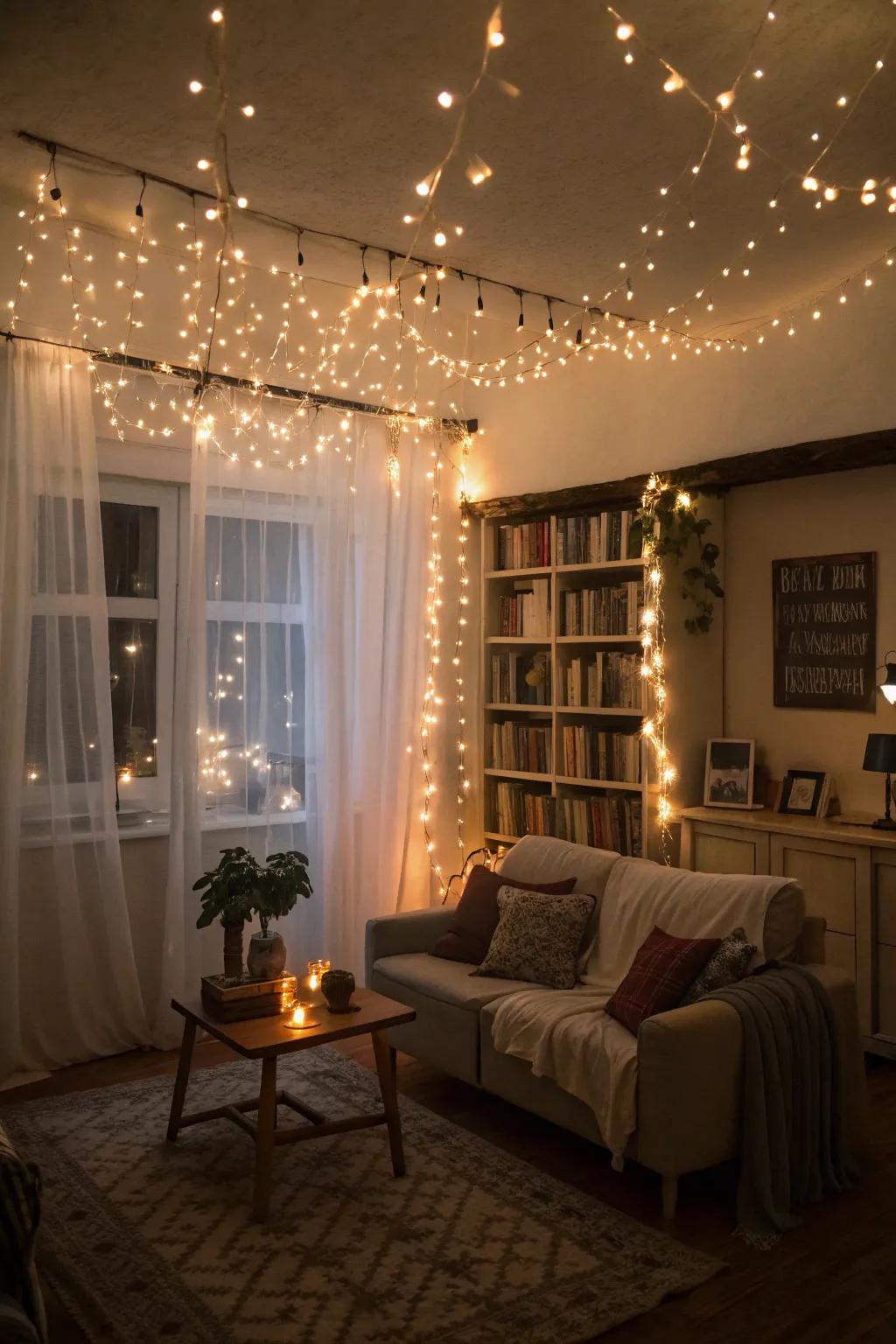 Delicate lights infuse any Christmas gathering with a hint of enchantment.