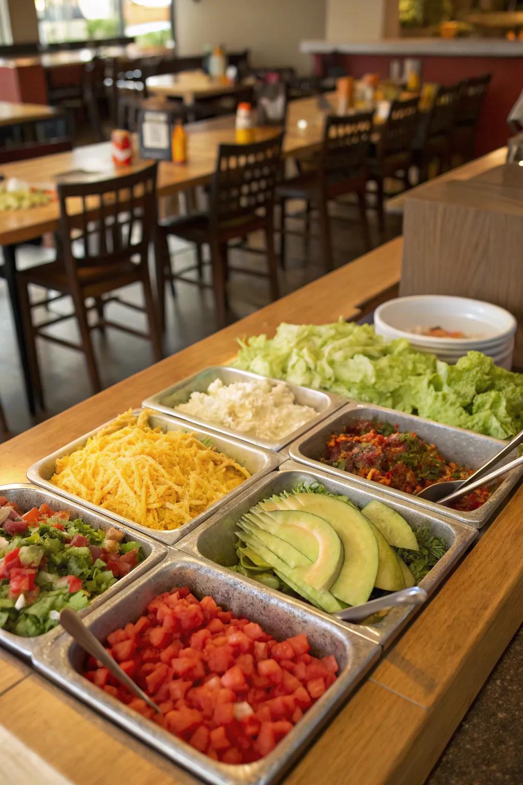 A modifiable taco stand is ideal for a Cinco de Mayo gathering.
