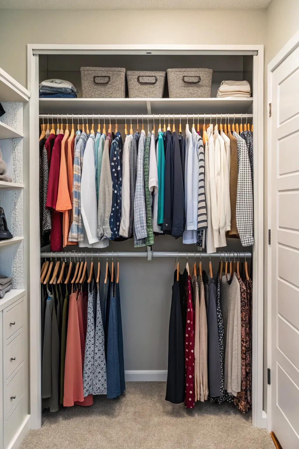 Garment rods ensure your wardrobe is well-organized and accessible.