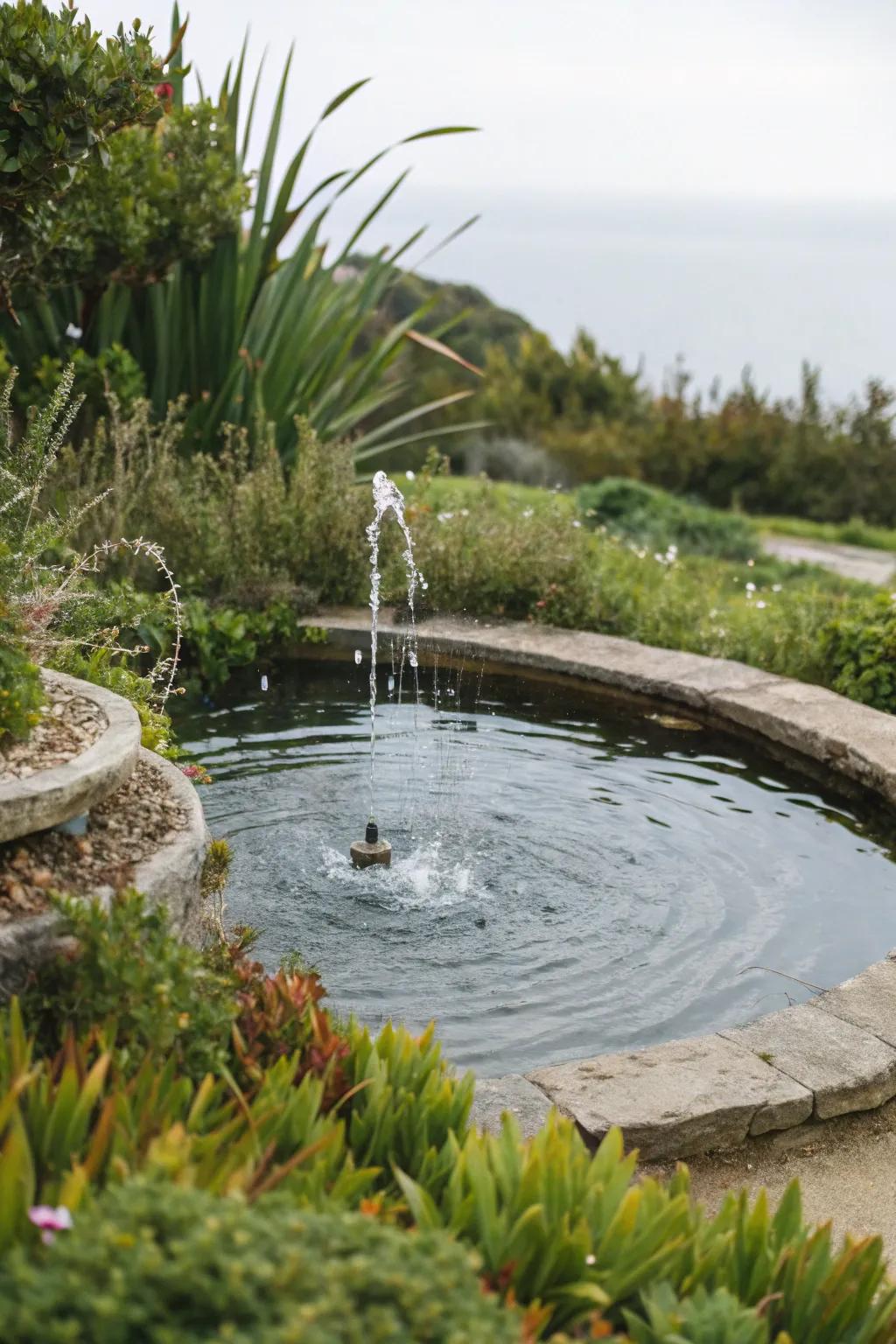 A water feature infuses tranquility and echoes the sound of the sea in your garden.