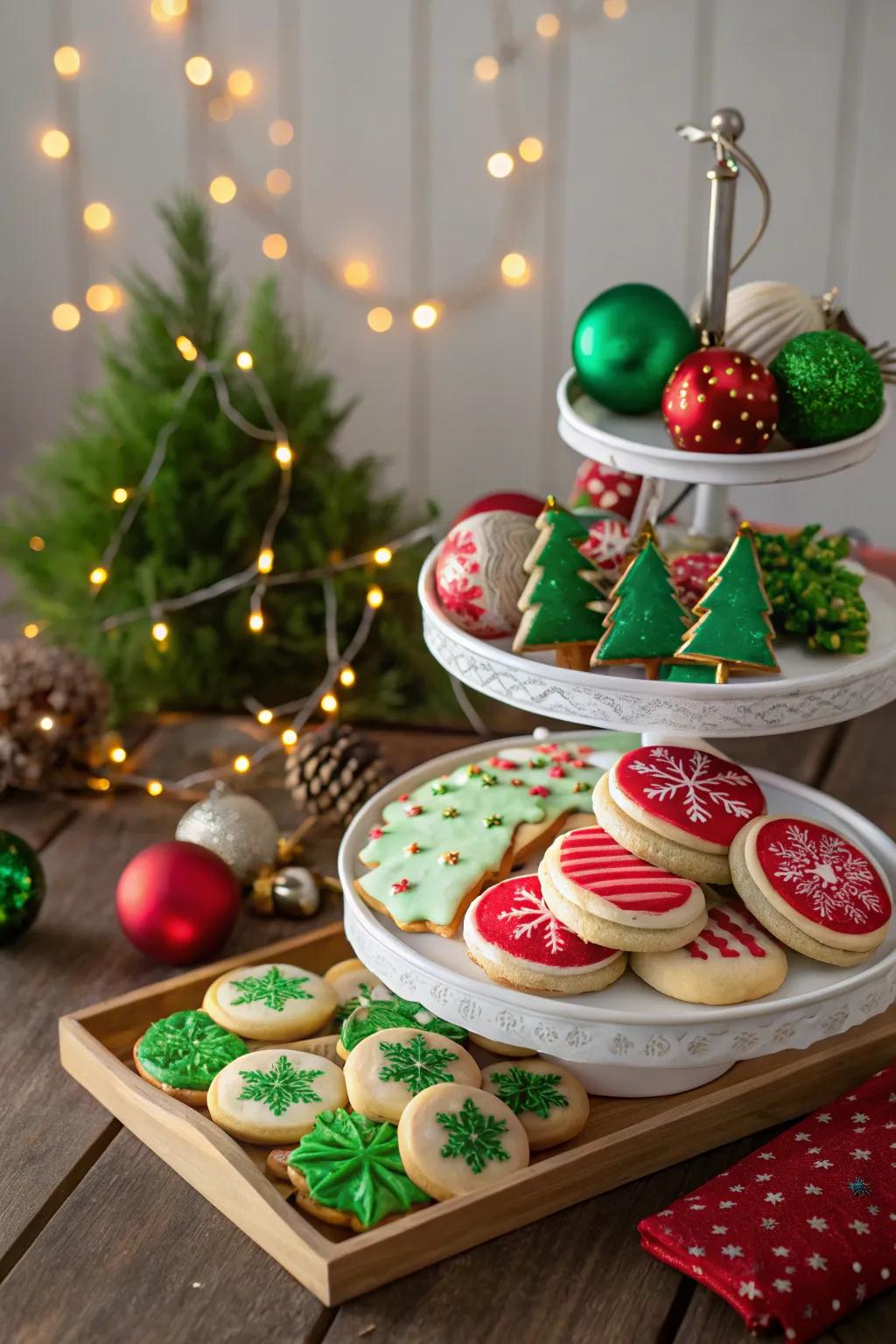 Cookies adorned for special occasions with festive shades.