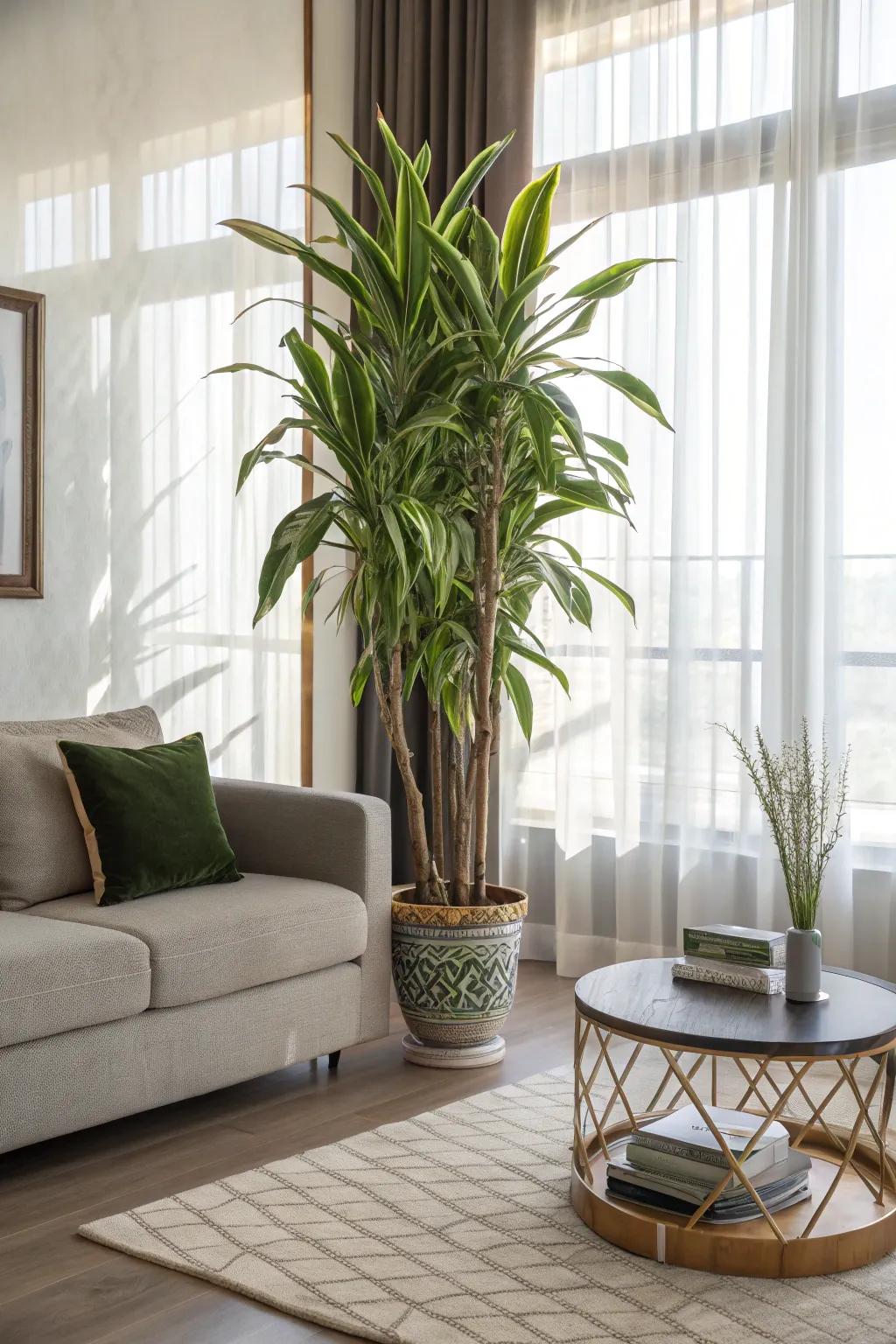 Infuse corners with life by adding a vibrant, standout plant.