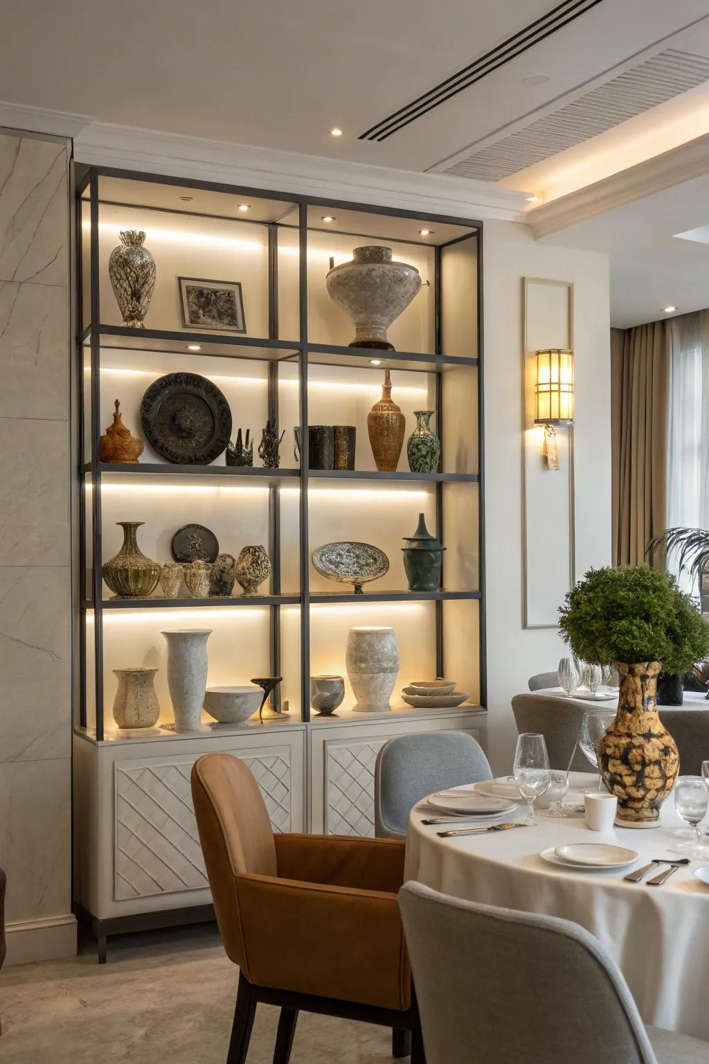 An artful display transforms your corner into an engaging presentation.