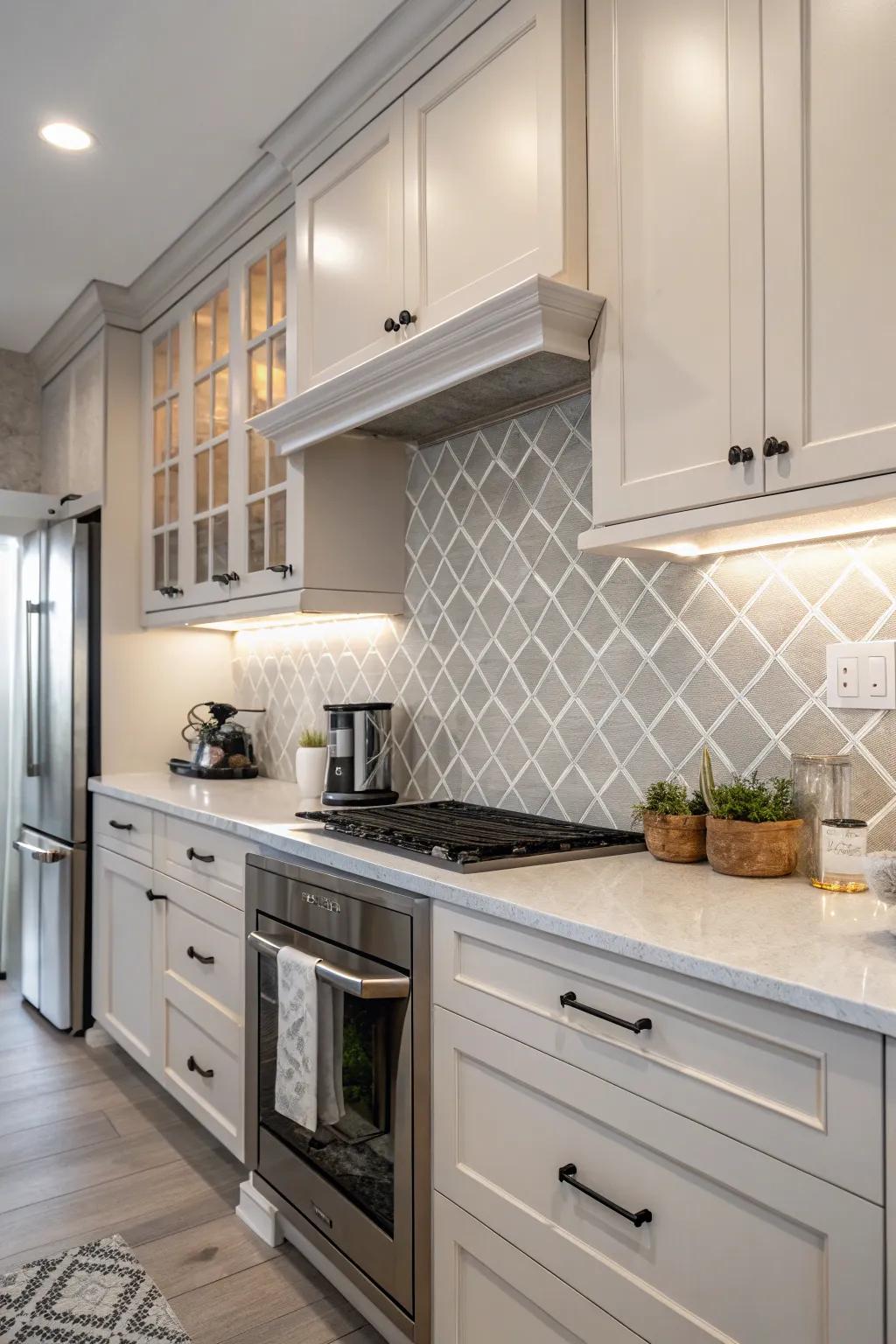 Neutral palettes establish a soothing and expansive kitchen atmosphere.