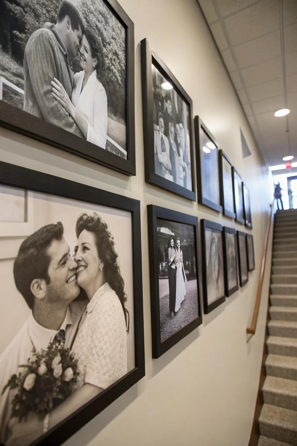 A themed photo arrangement delivers a polished and harmonious atmosphere.