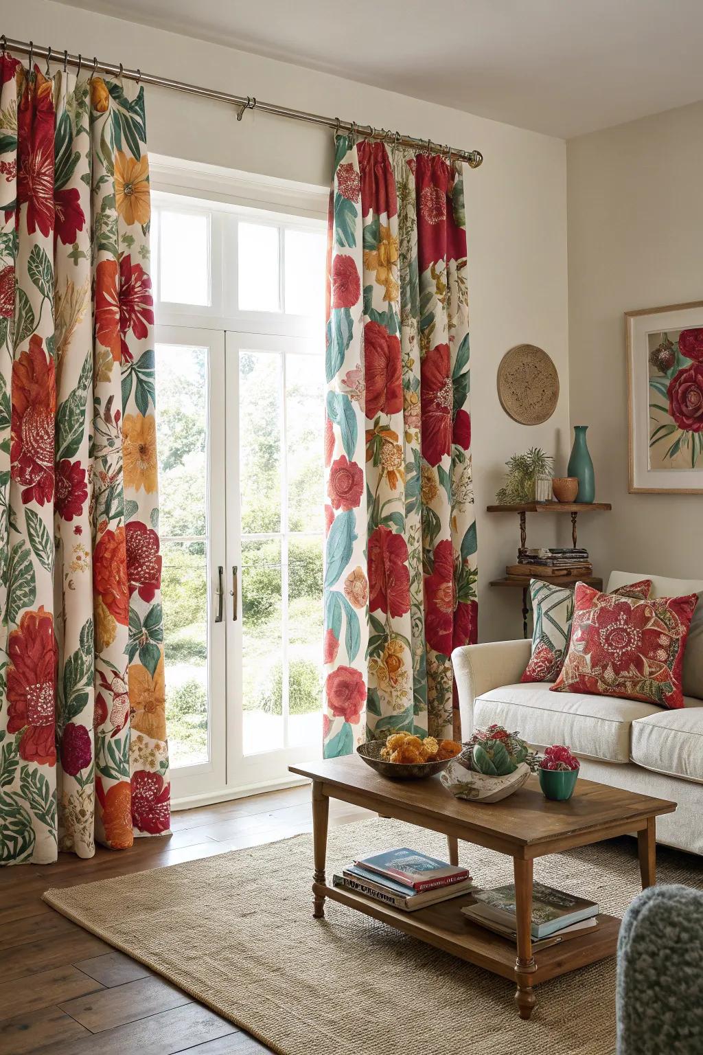 The incorporation of patterned textiles infuses any area with individuality and style.
