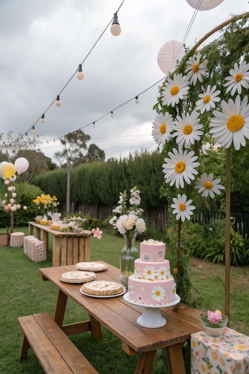 Allow the natural world to serve as your backdrop with an outdoor garden ambiance.