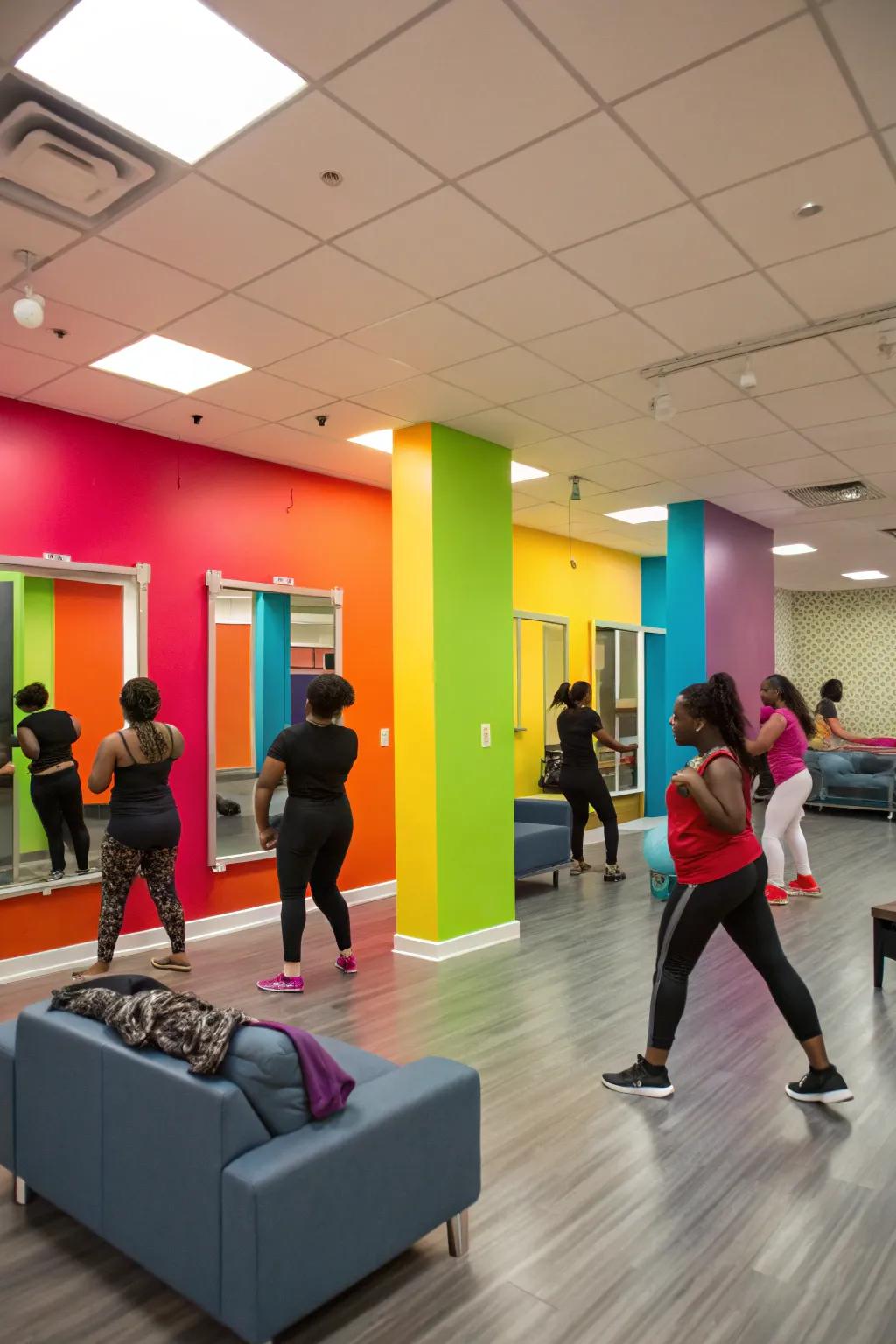 Lively colors awaken the room.