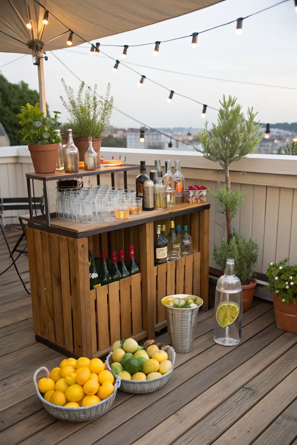 A self-serve beverage station fosters creativity and enjoyment.