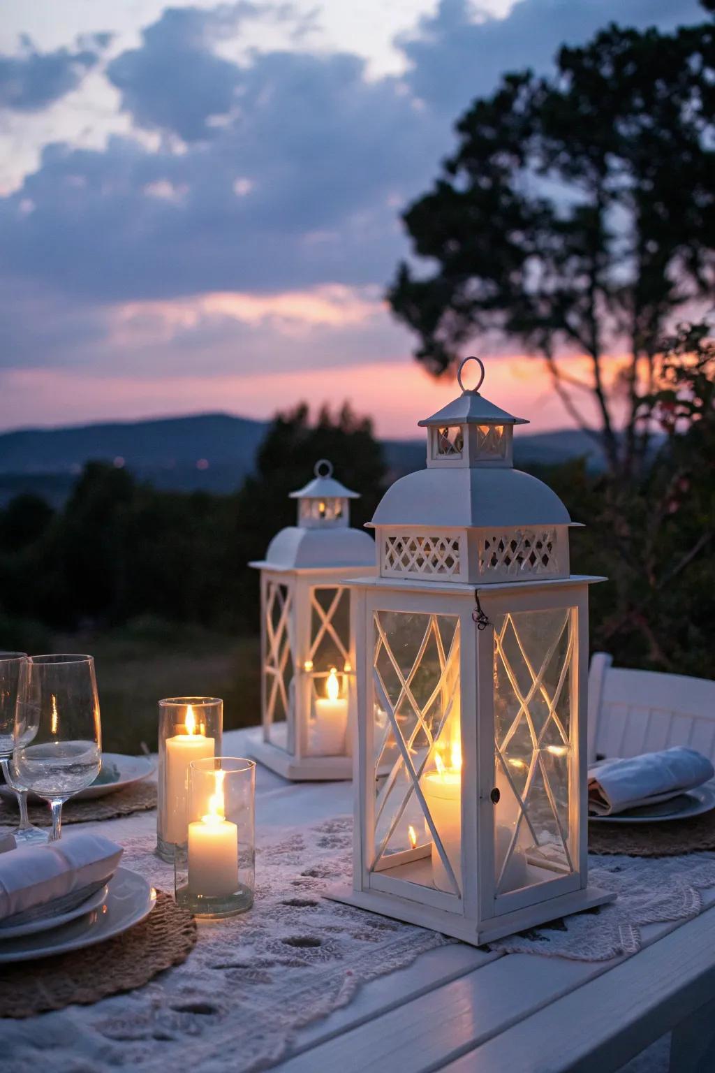 Cultivate a warm radiance with graceful ivory beacons.