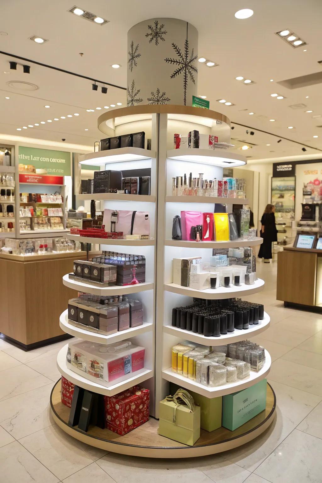 Multi-level displays are a dynamic way to present merchandise.