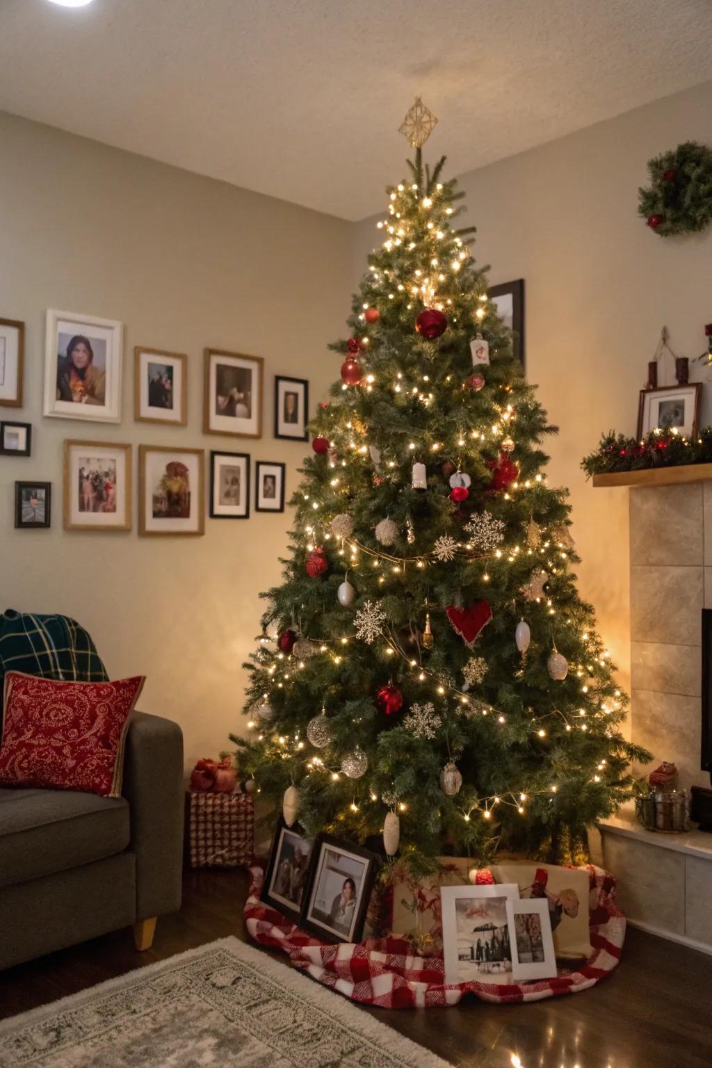 Treasured moments as a tree topper.