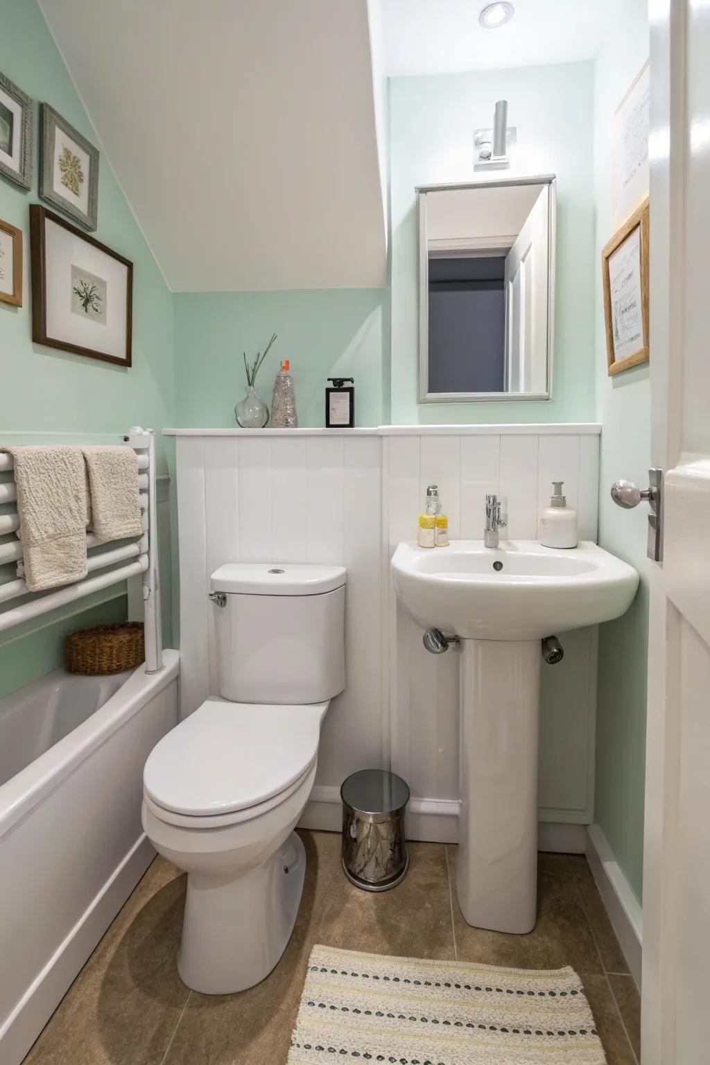 Maximize space with scaled-down sanitary ware.