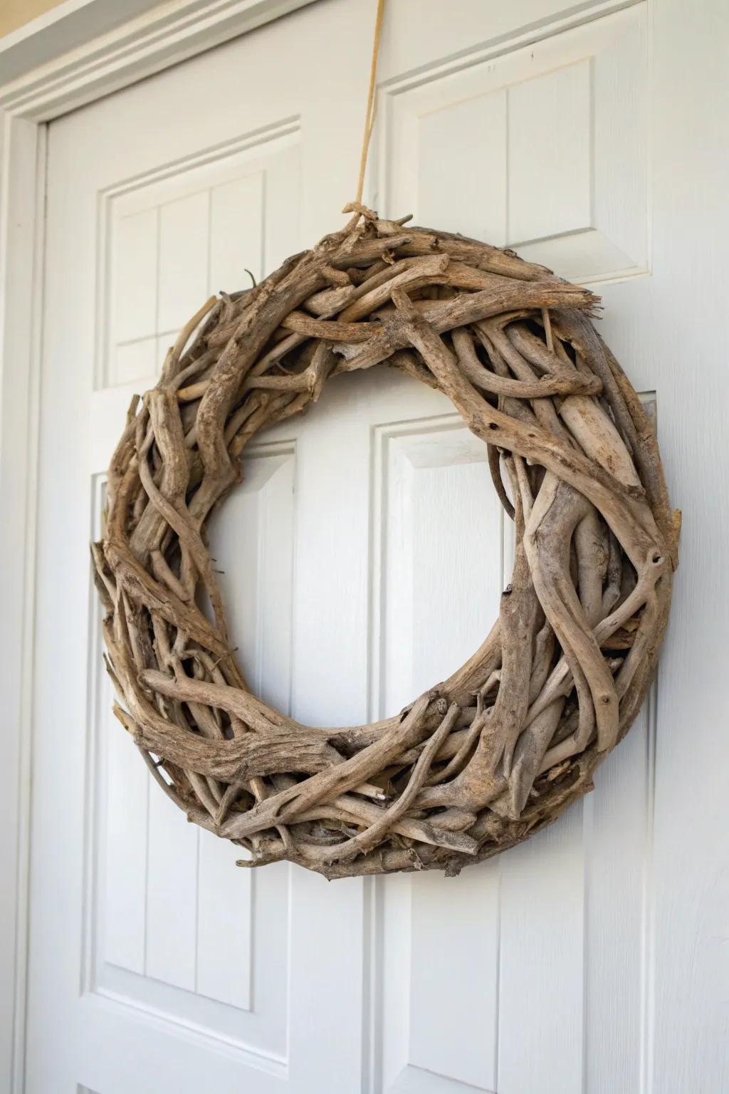 Circular driftwood arrangements deliver an exceptional aesthetic feature.