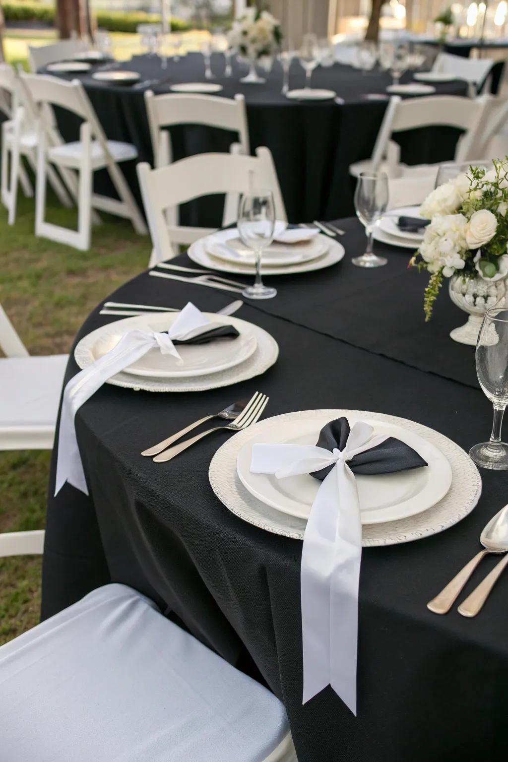 Timeless elegance featuring a classic monochrome theme.