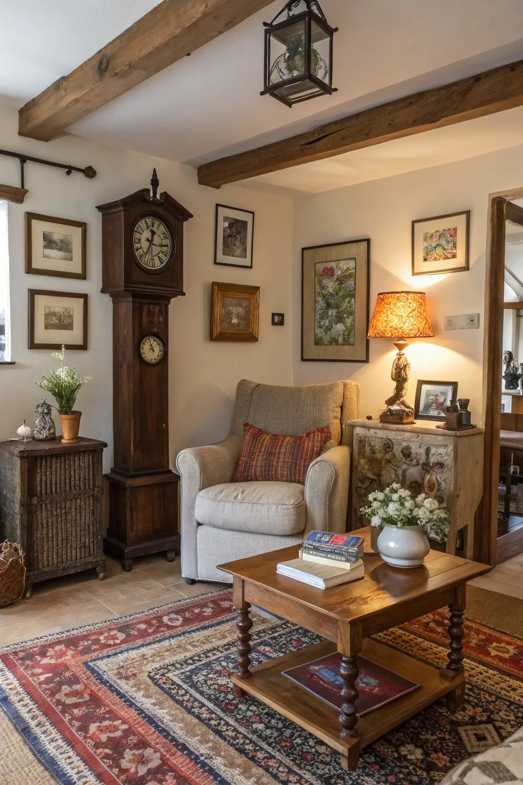 A balanced combination of historic and modern-day components provides a distinctive aesthetic.