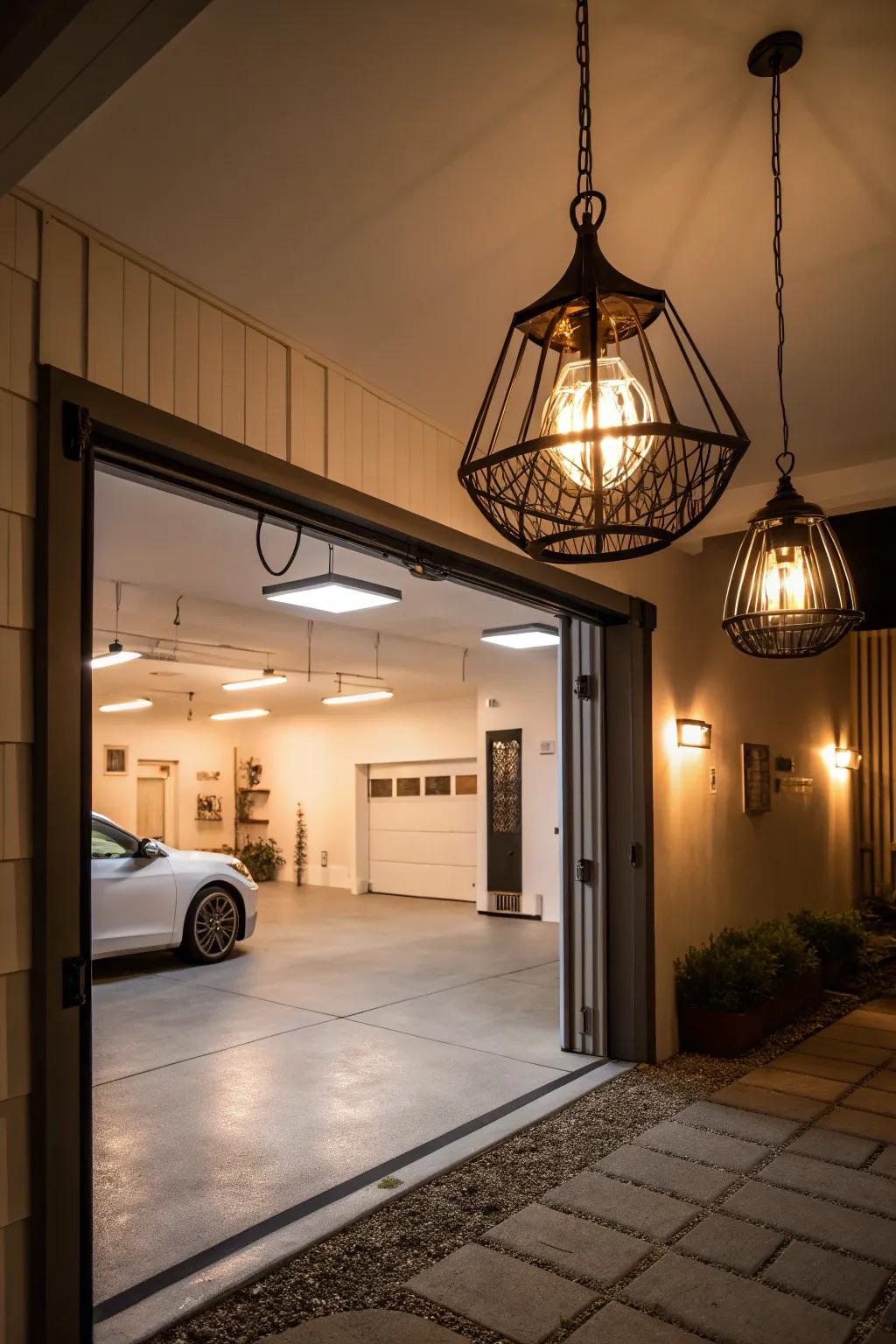 Thoughtful lighting can convert your entryway into a welcoming area.