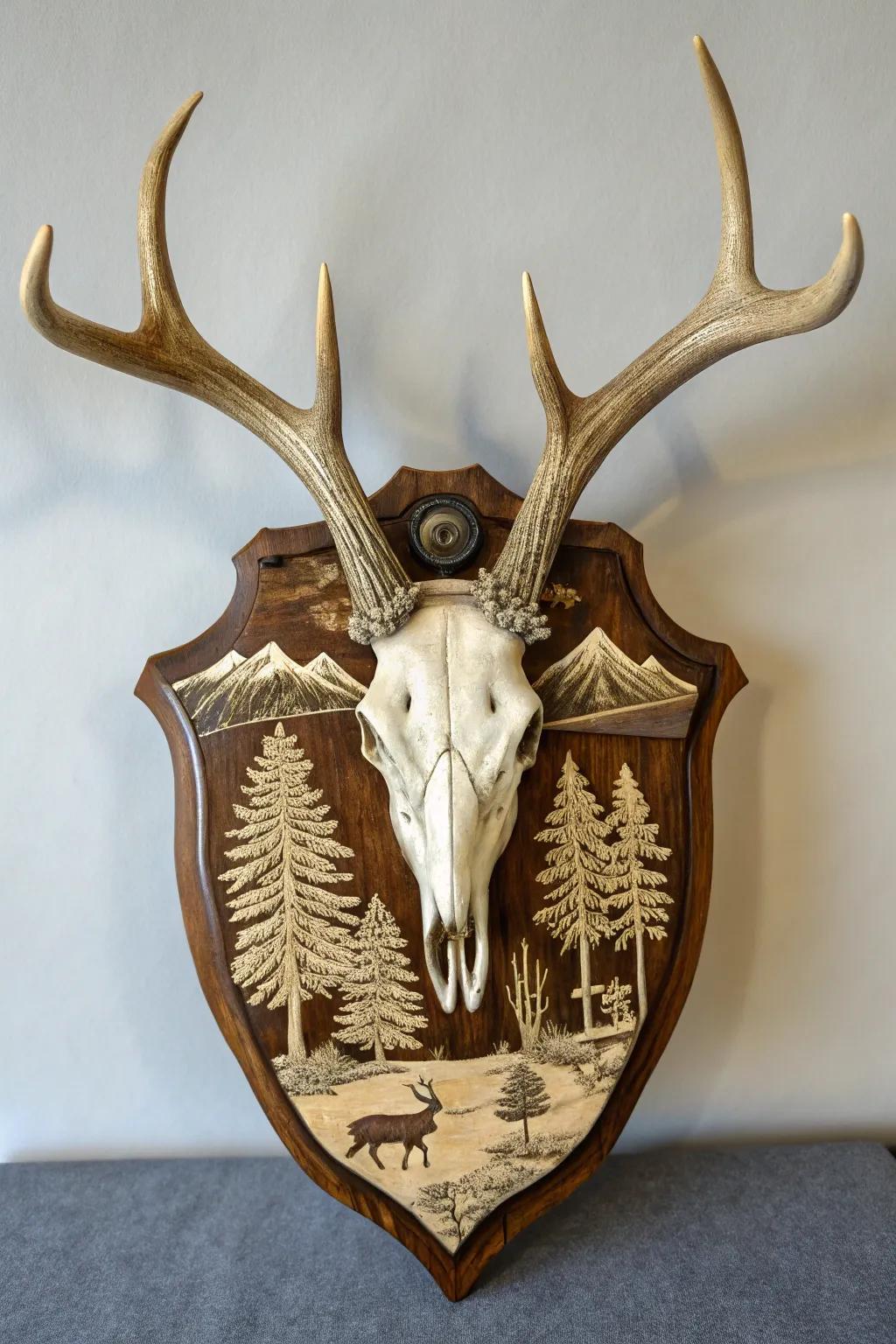 Nature-focused etchings contribute a distinctive element.