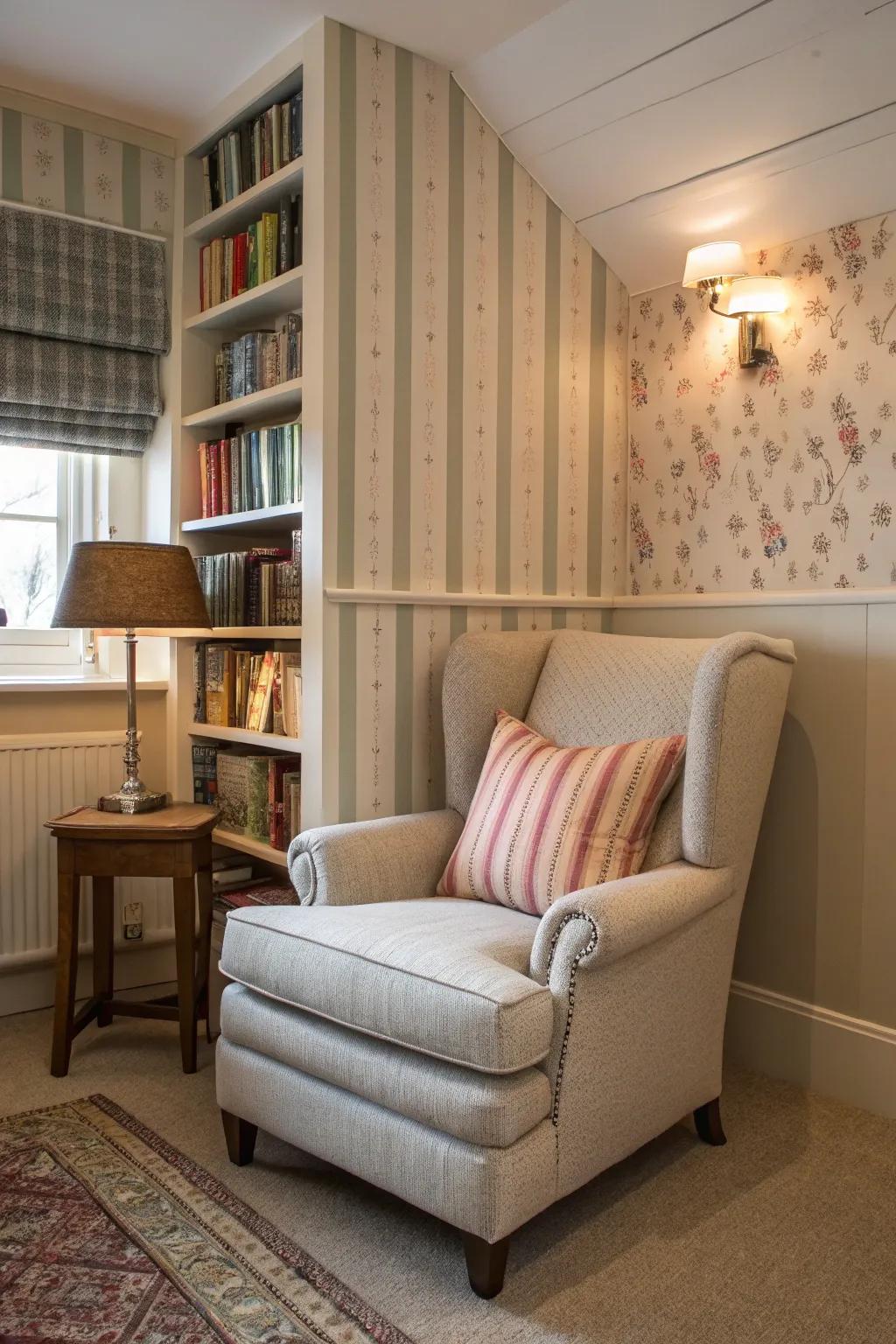 Delicate bands give any reading area a sophisticated appeal.