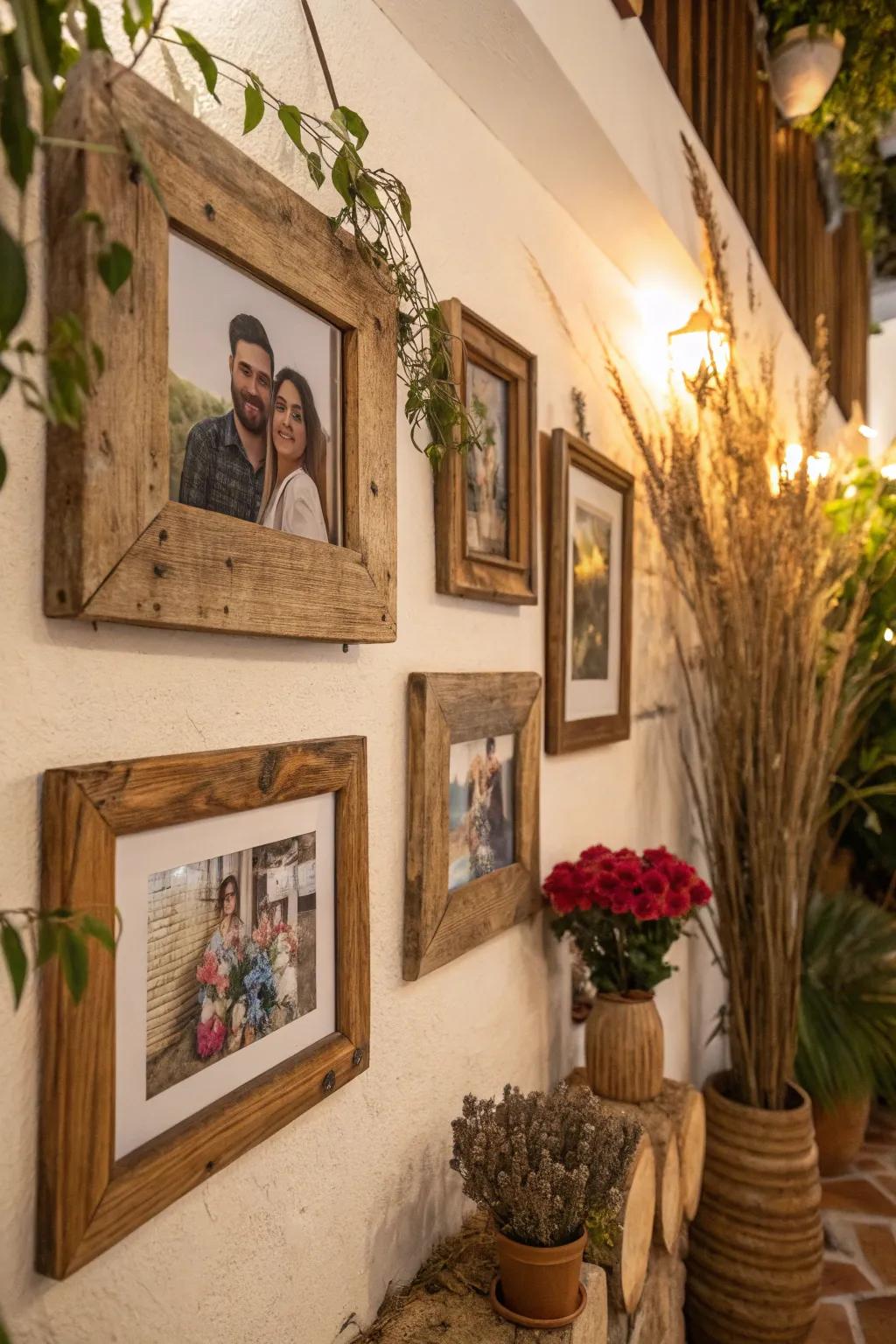 Natural frames incorporate warmth and personality.