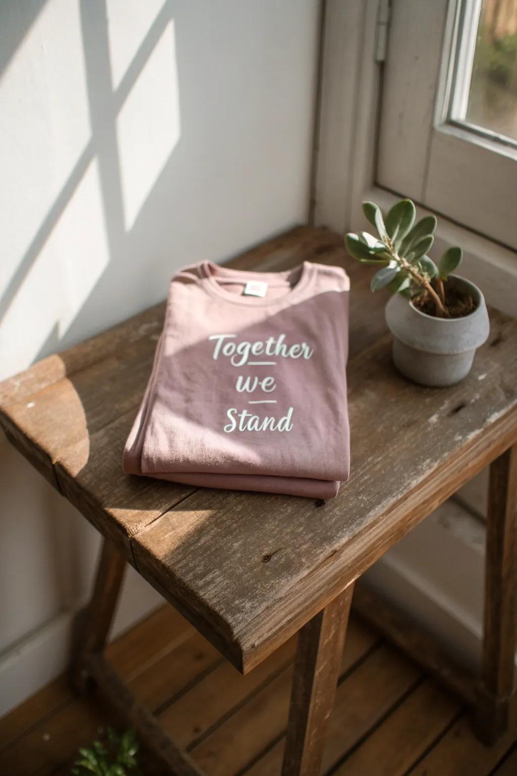 Honor familial unity with ageless grace: 'United We Endure'.