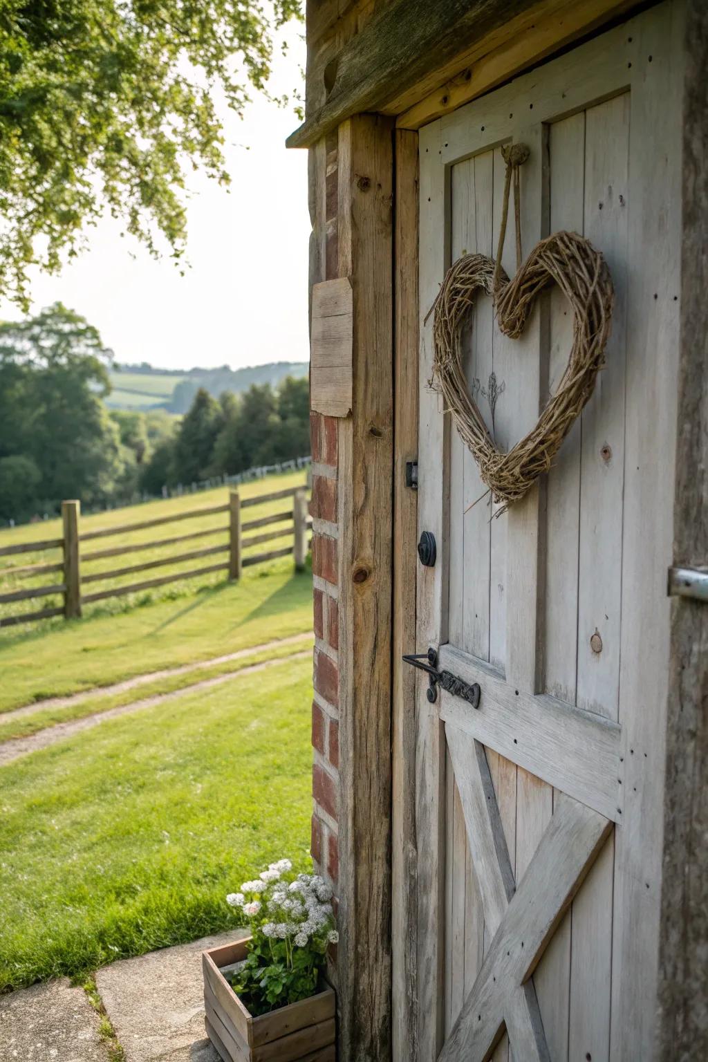 Natural branch heart for an element of nature.