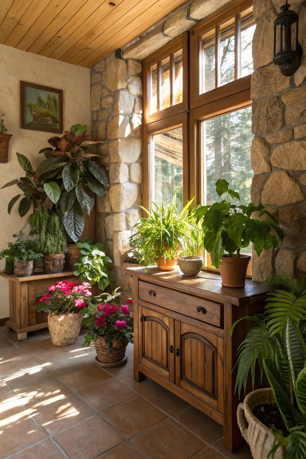 Natural features create a relaxing environment.