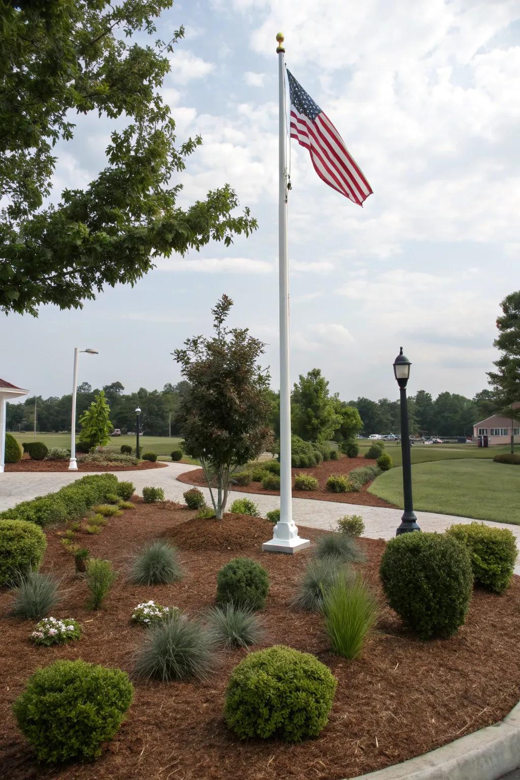 Decorative surface coverings present both loveliness and utility within landscaping.