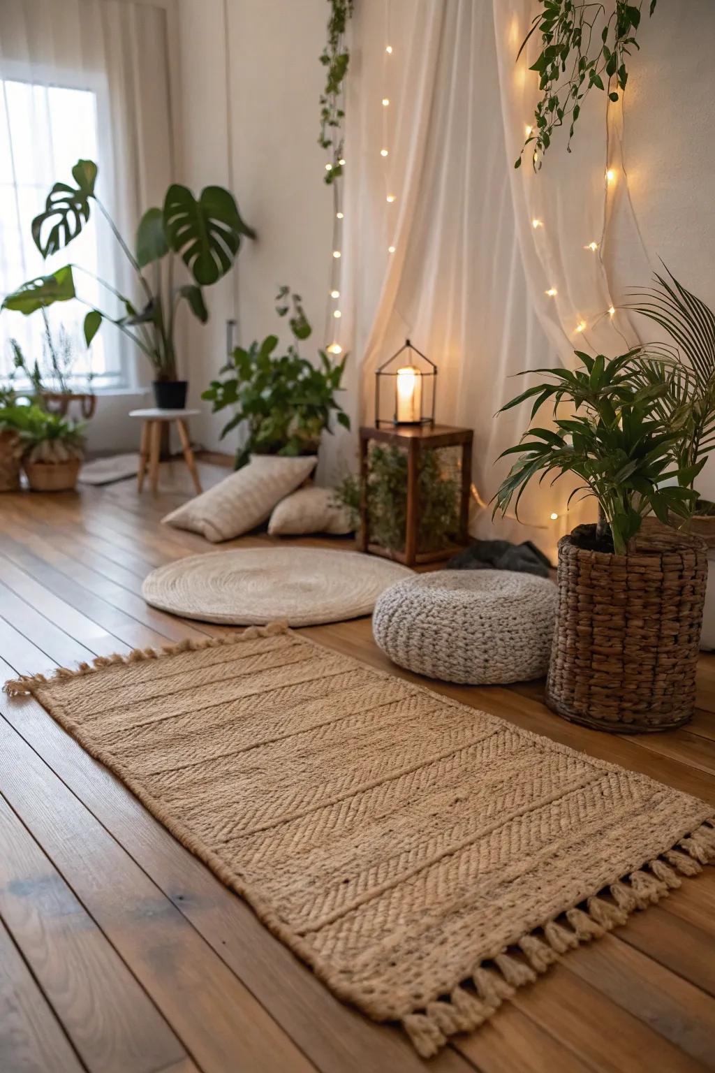 Natural fiber doormats add warmth and texture to any room, providing a grounded aesthetic.