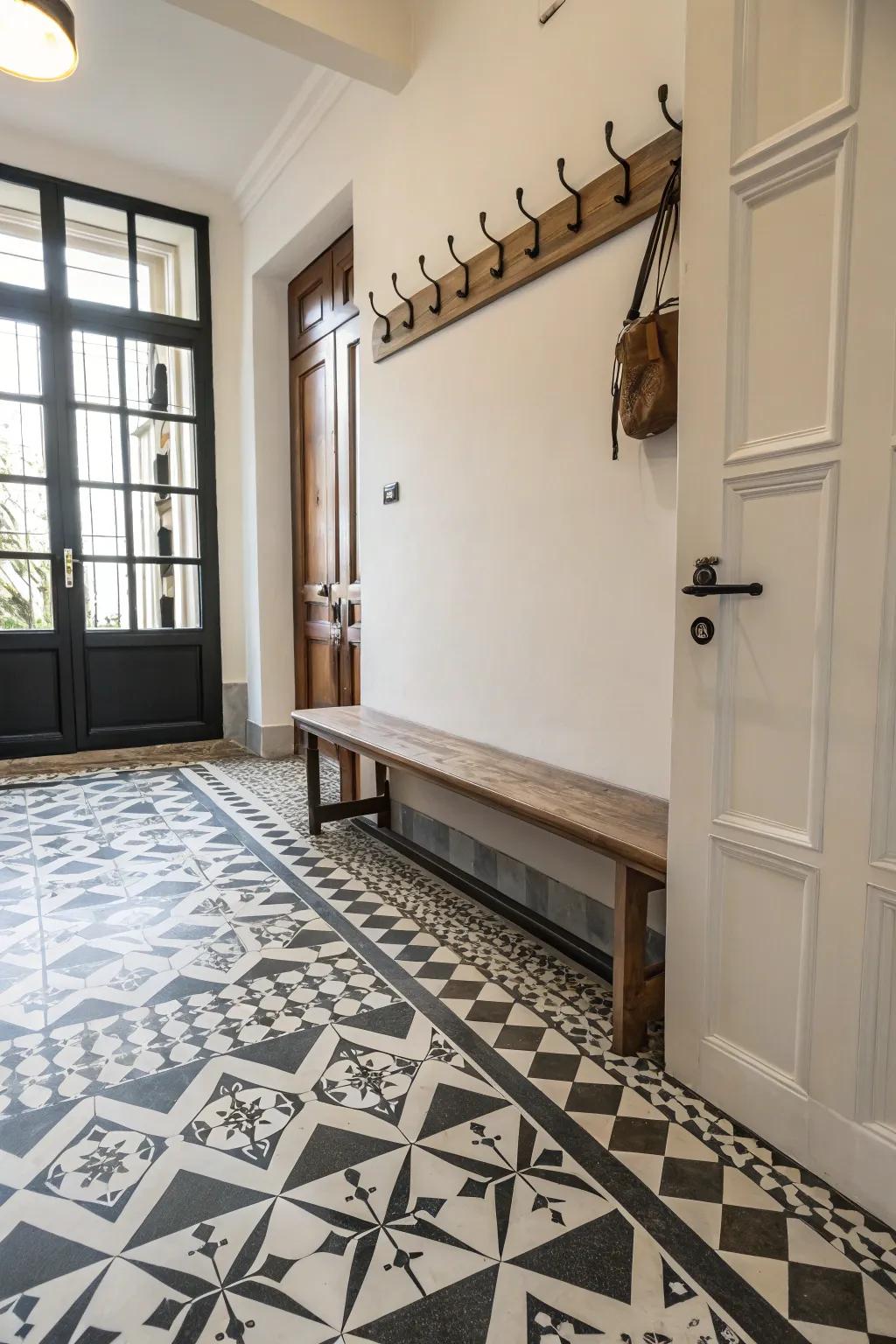 Patterned floor coverings can revolutionize a space through their remarkable patterns.