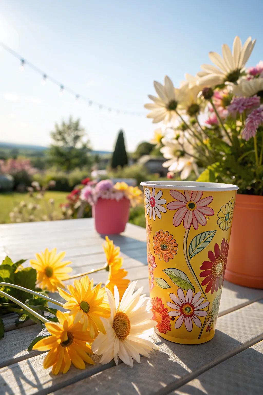 Vibrant flower motifs that inject a burst of color into your day.