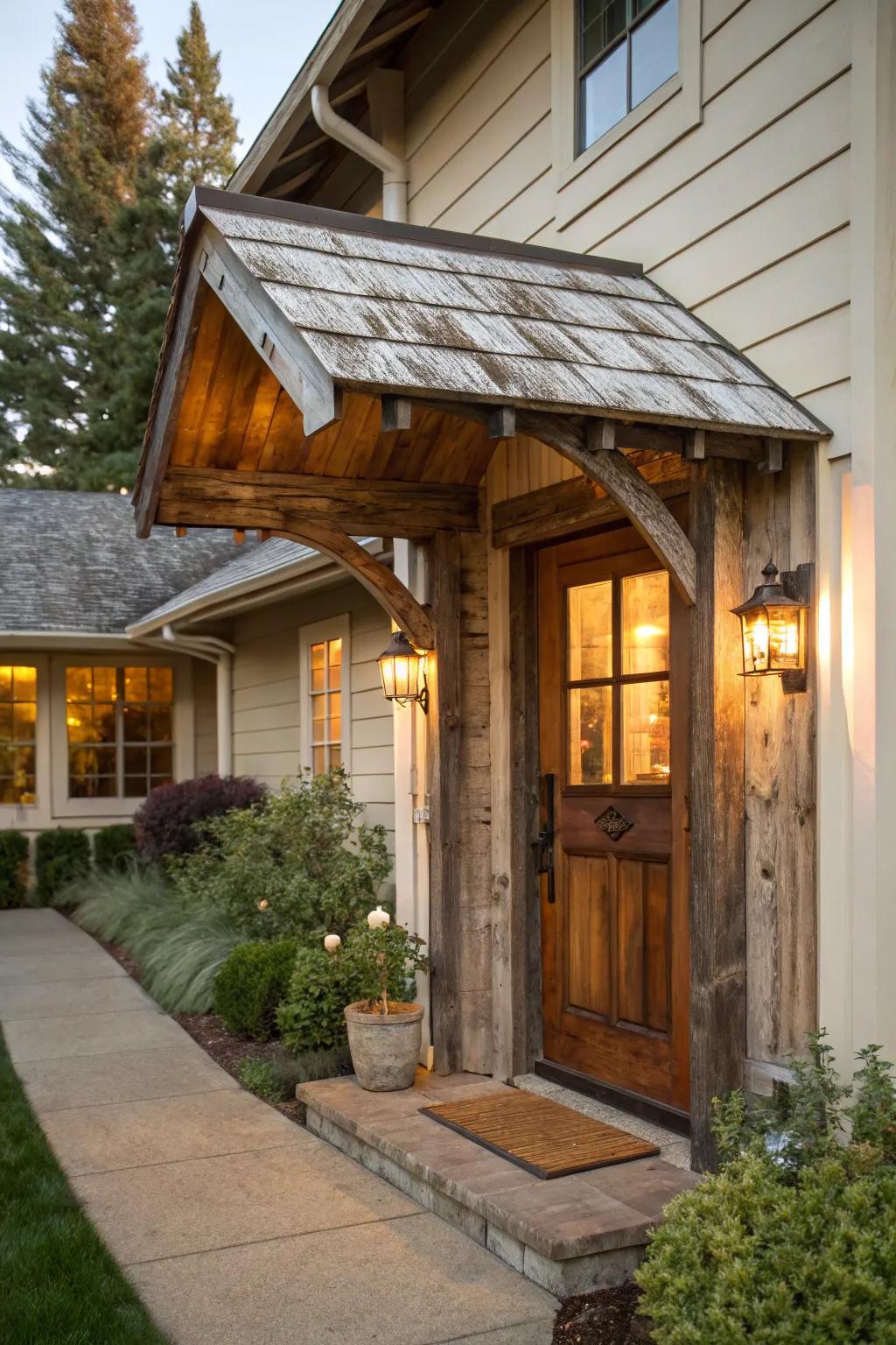 Restored timber awnings radiate country-style charm.