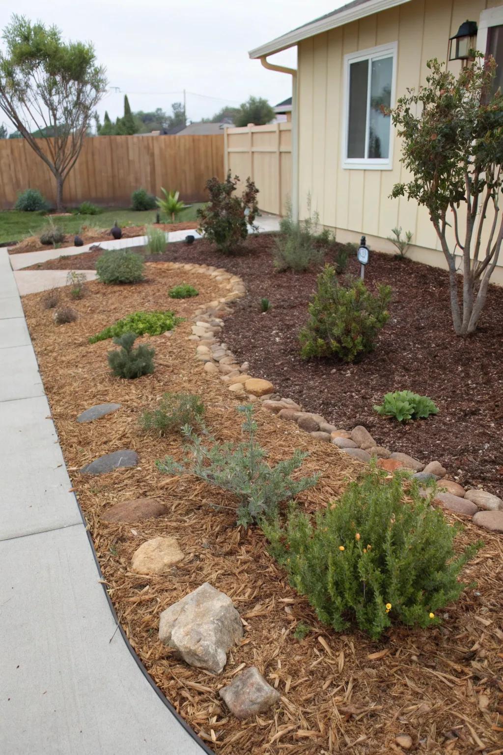 Ground coverings deliver both functional and aesthetic perks in xeriscapes.